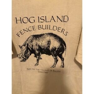Vintage Hog Island Fence Builders T-shirt Size XL The Crucible Rare